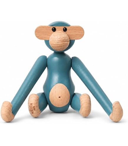Amazon.com: Kay Bojesen Monkey Mini Wooden Figurines, Dark Stained